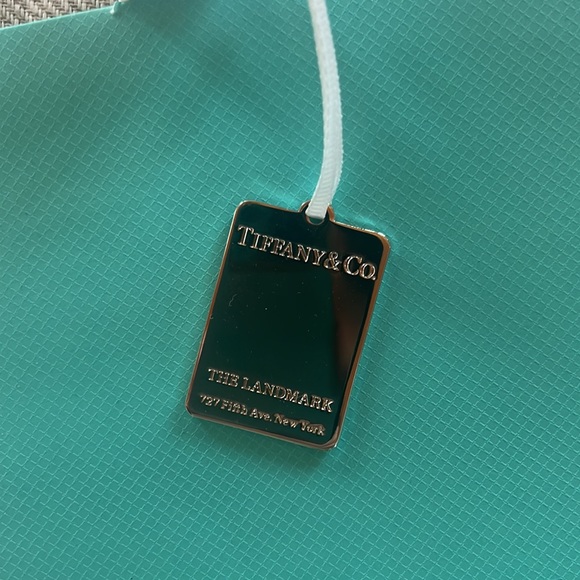 Tiffany & Co. Silver Charm with Teal Bag - Picture 3 of 4